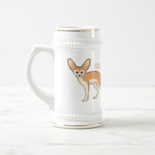 Caneca De Cerveja Imagem de desenho animado de fennec fox