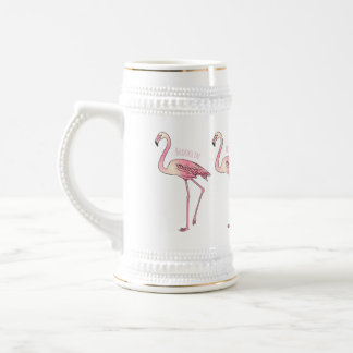 Caneca De Cerveja Imagem de desenho animado de pássaro Flamingo