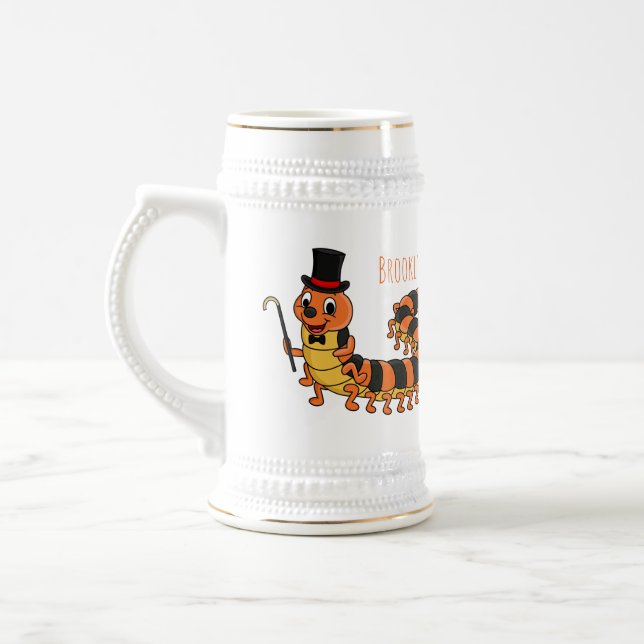 Caneca De Cerveja Imagem de desenho animado em centopeia (Esquerda)