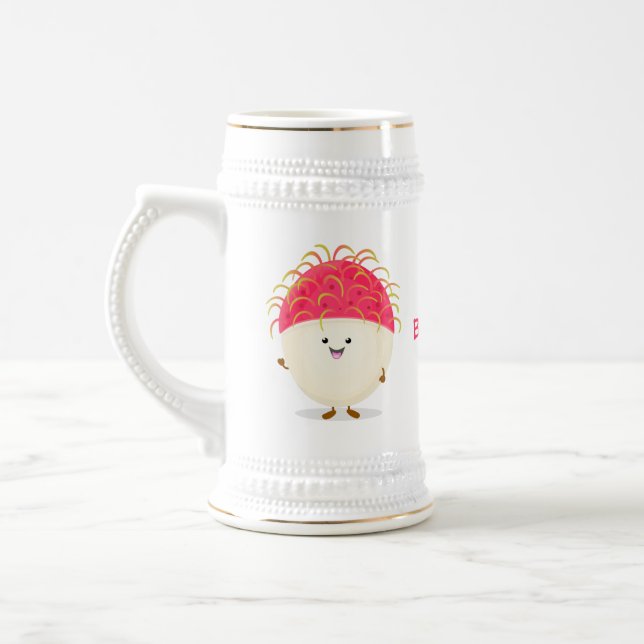 Caneca De Cerveja Imagem de desenho animado rosa-claro (Esquerda)