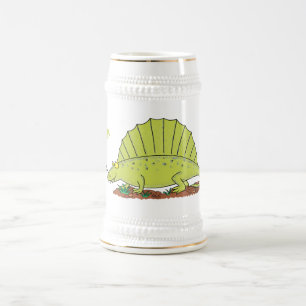 Caneca De Cerveja Imagem de desenho animado verde-claro