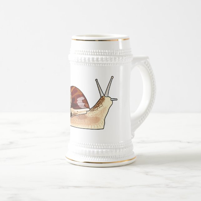 Caneca De Cerveja Imagem de desenho em caracol (Frente Esquerda)