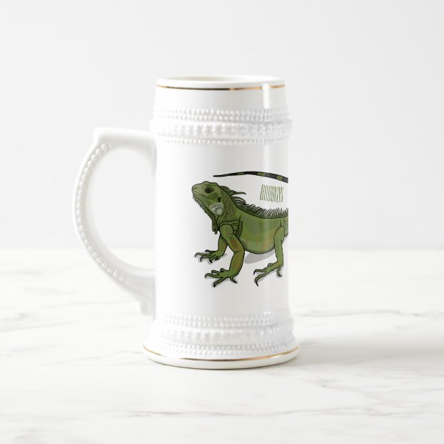 Caneca De Cerveja Imagem do desenho de Iguana (Esquerda)