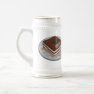 Caneca De Cerveja Imagem do desenho do bolo Tiramisu