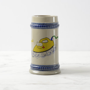 Caneca De Cerveja Imagem engraçada da lavanderia de ferro