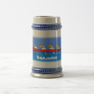 Caneca De Cerveja Imagem engraçada de desenhos animados pelicanos