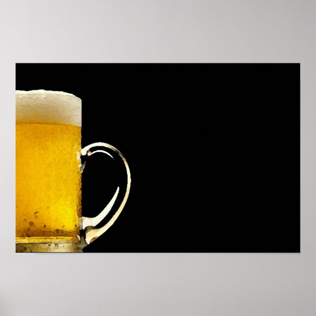 Caneca de Cerveja Impressão de Poster Panorâmico (Frente)