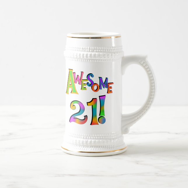Caneca De Cerveja Incrível 21 t-shirts e presentes de aniversário (Direita)