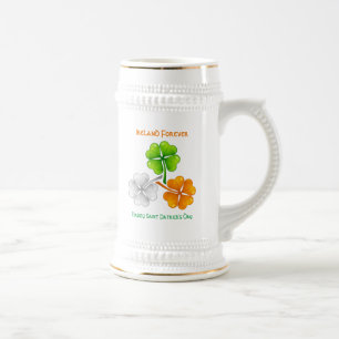 Caneca De Cerveja Ireland Forever Lucky Shamrock