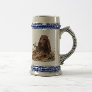 Caneca De Cerveja Irish Setter Hunting Pheasant ,Art
