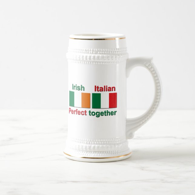 Caneca De Cerveja Irlandês italiano - aperfeiçoe junto! (Direita)