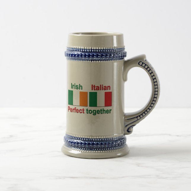 Caneca De Cerveja Irlandês italiano - aperfeiçoe junto! (Direita)