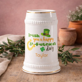 Caneca De Cerveja Irlandês você é um Dia de São Patrício feliz