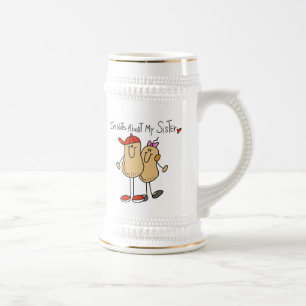 Caneca De Cerveja Irmão-Louco Por Minha Irmã