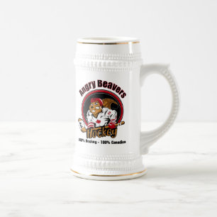 Caneca de cerveja irritada da cerveja dos castores