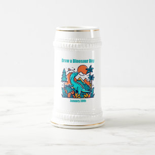 Caneca De Cerveja Jan 30 - Desenhar a Dinossauro