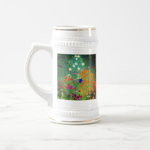 Caneca De Cerveja Jardim Flor Gustav Klimt