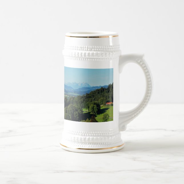 Caneca De Cerveja Jarro panorama de alpes com Säntis (Direita)
