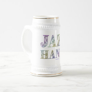 Caneca De Cerveja Jazz artístico do SlipperyJoe Mãos presentes de
