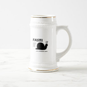 Caneca De Cerveja Jejue como um caracol de pressa