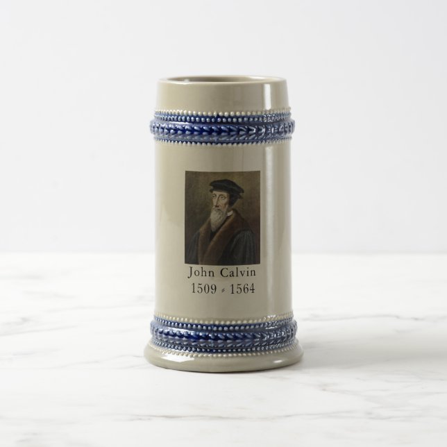 Caneca De Cerveja John Calvin Beer Mug - Série Reformation (Centro)