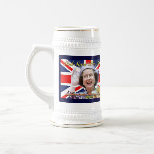 Caneca De Cerveja Jubileu de diamante do HM rainha Elizabeth II