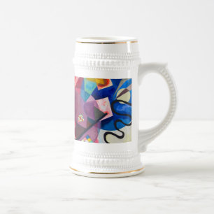 Caneca De Cerveja Kandinsky amarelo-vermelho-azul