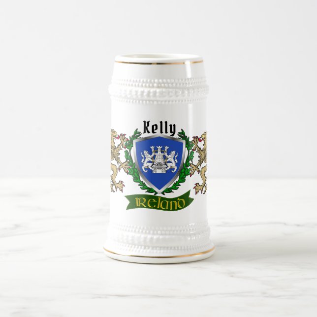 Caneca De Cerveja Kelly/O'Kelly Irish Shield (Centro)