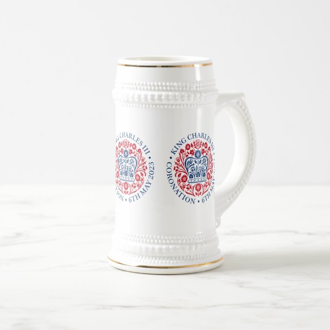Caneca De Cerveja King Charles III Coronation (Frente Esquerda)