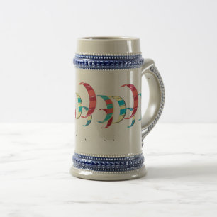 Caneca De Cerveja Kitesurfing Colorido / Kiteboard