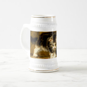Caneca De Cerveja Kitten com pintura e escovas