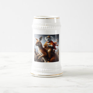 Caneca De Cerveja Koala Kangaroo Rider
