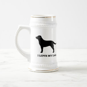 Caneca De Cerveja Labrador Retriever (Preto)