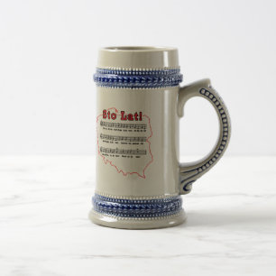 Caneca De Cerveja Lat de Sto! Mapa polonês da canção