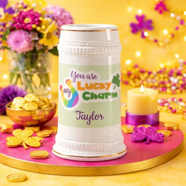 Caneca De Cerveja Legal Lucky Horsfere e Clover (Criador carregado)