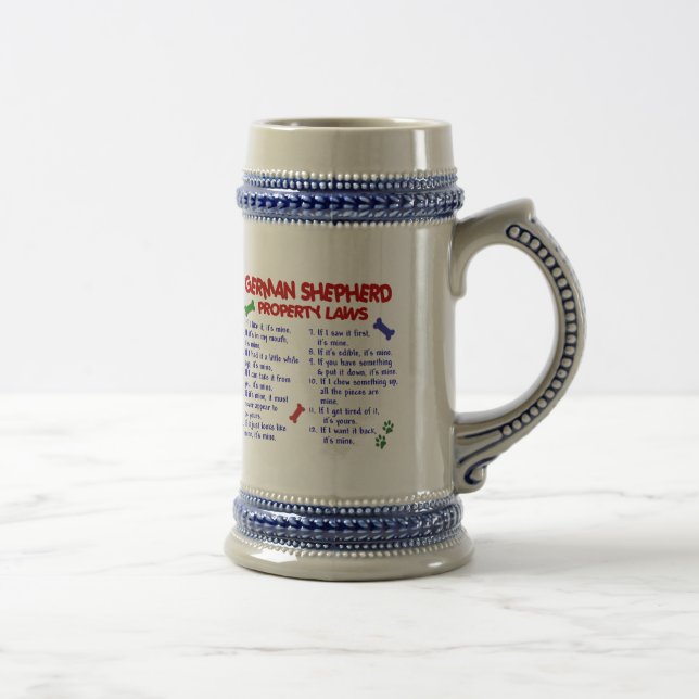 Caneca De Cerveja Leis 2 da propriedade do GERMAN SHEPHERD (Direita)