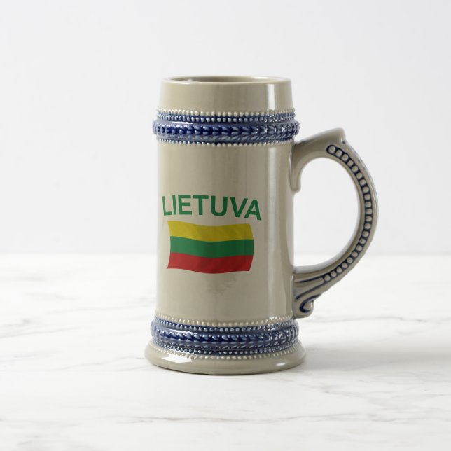 Caneca De Cerveja Lietuva (Lithuania) litros verdes (Direita)