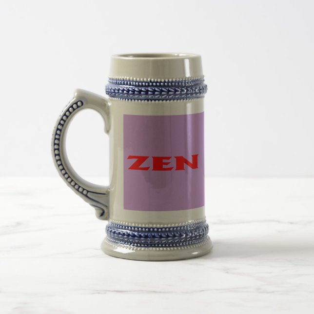 Caneca de cerveja lilás vermelha Zen (Esquerda)