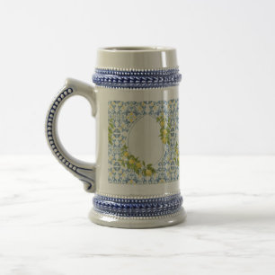 Caneca De Cerveja Limon Tile Azul Italiano