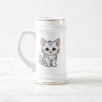 Linha de Cartoon de Gato Estilizado Design-52316