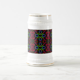 Caneca De Cerveja Linhas abstratas coloridas fofas