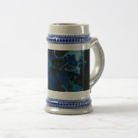 Líquido psicodélico azul escuro