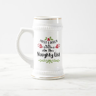 Caneca De Cerveja Lista de Papais noeis mais engraçados