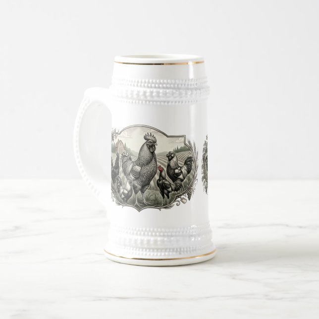 Caneca De Cerveja listas de fazendas (Frente Esquerda)