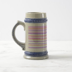 Caneca De Cerveja Listras rosa vermelho roxo padrão personalizado mo