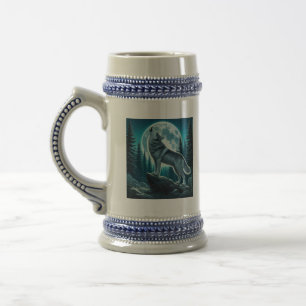 Caneca De Cerveja Lobo Uivando