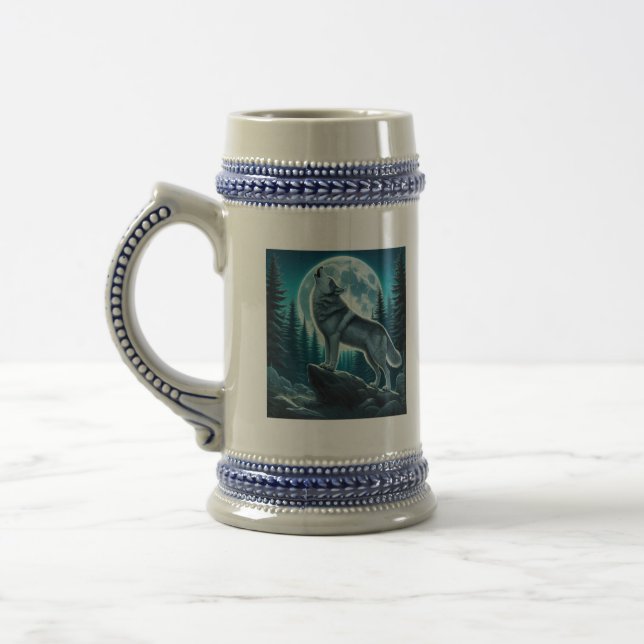 Caneca De Cerveja Lobo Uivando (Esquerda)