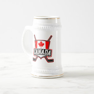 Caneca De Cerveja Logotipo canadense do hóquei