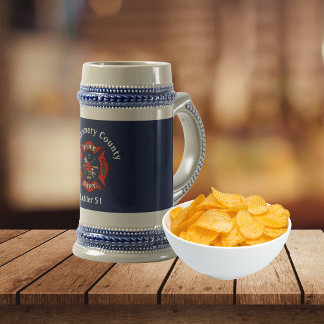 Caneca De Cerveja Logotipo do Fire Department Personalizado