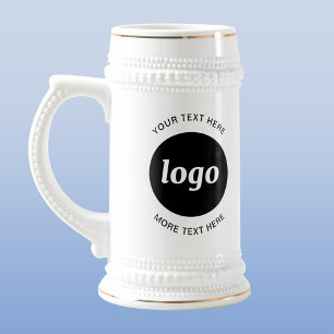 Caneca De Cerveja Logotipo e Texto simples para empresa